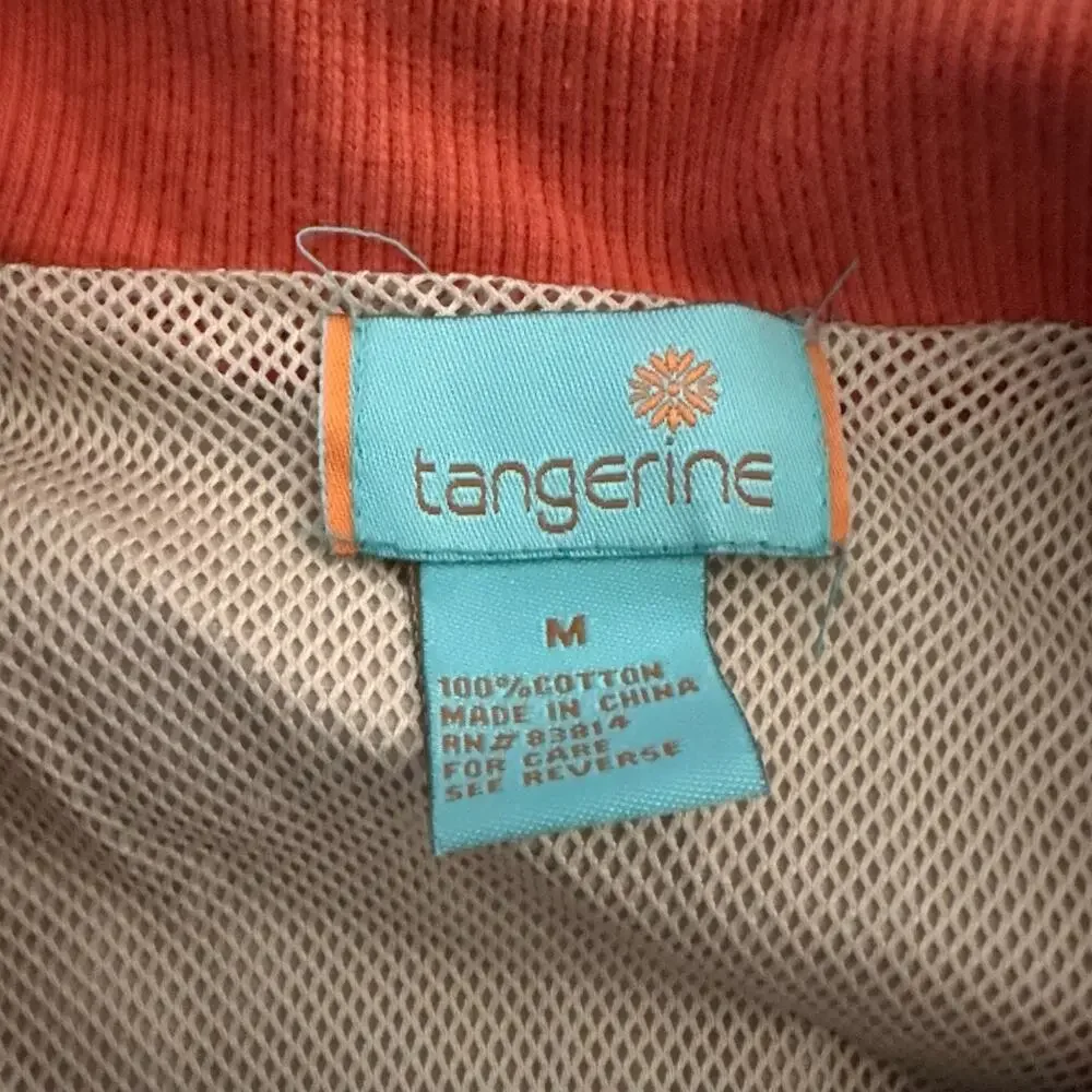 Tangerine Vest Beige Orange Womens Lightweight Size Medium